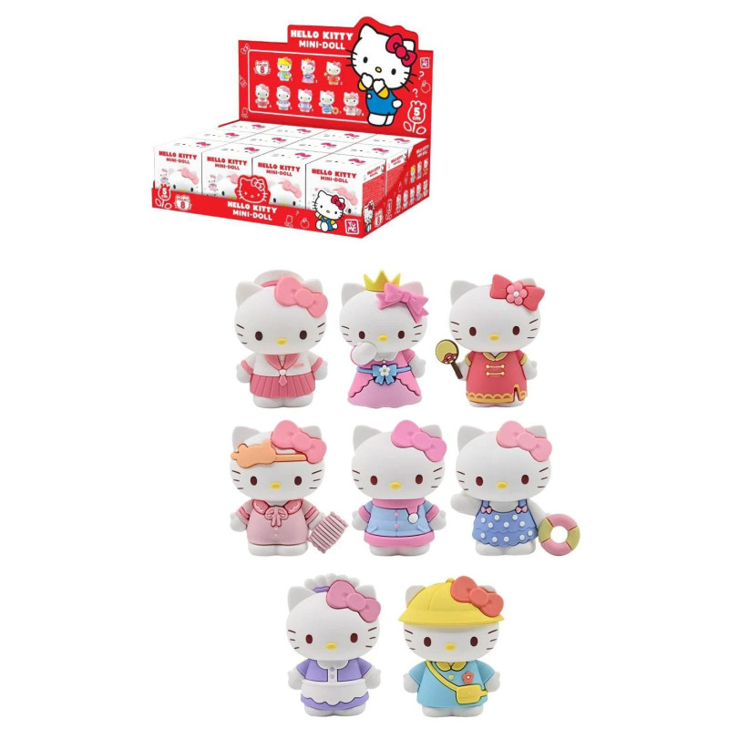 Sanrio - Petite figurine Hello Kitty Mini Dress-Up Series 7 cm 1 EXEMPLAIRE ALEATOIRE