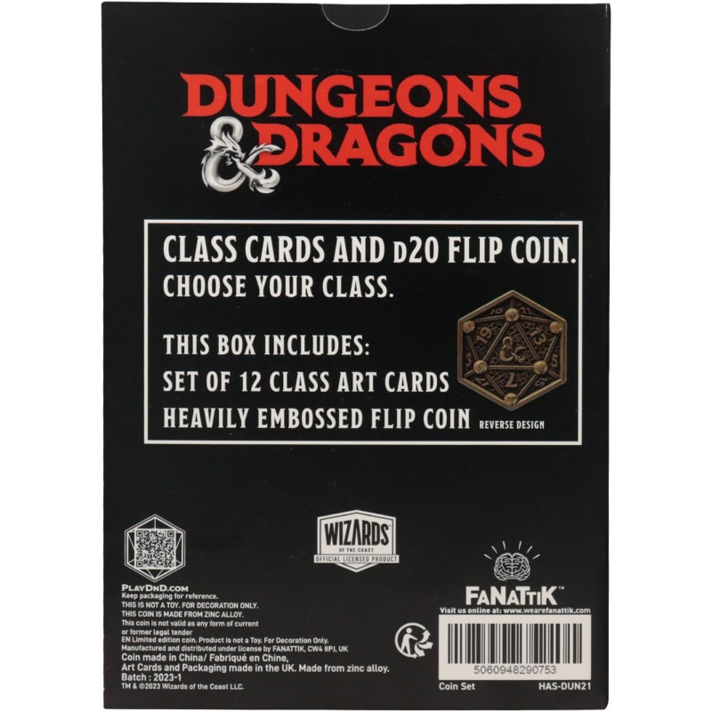 Dungeons & Dragons - Cartes de classe et pièce D20