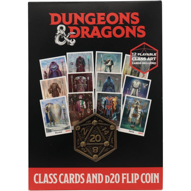 Dungeons & Dragons - Cartes de classe et pièce de collection D20