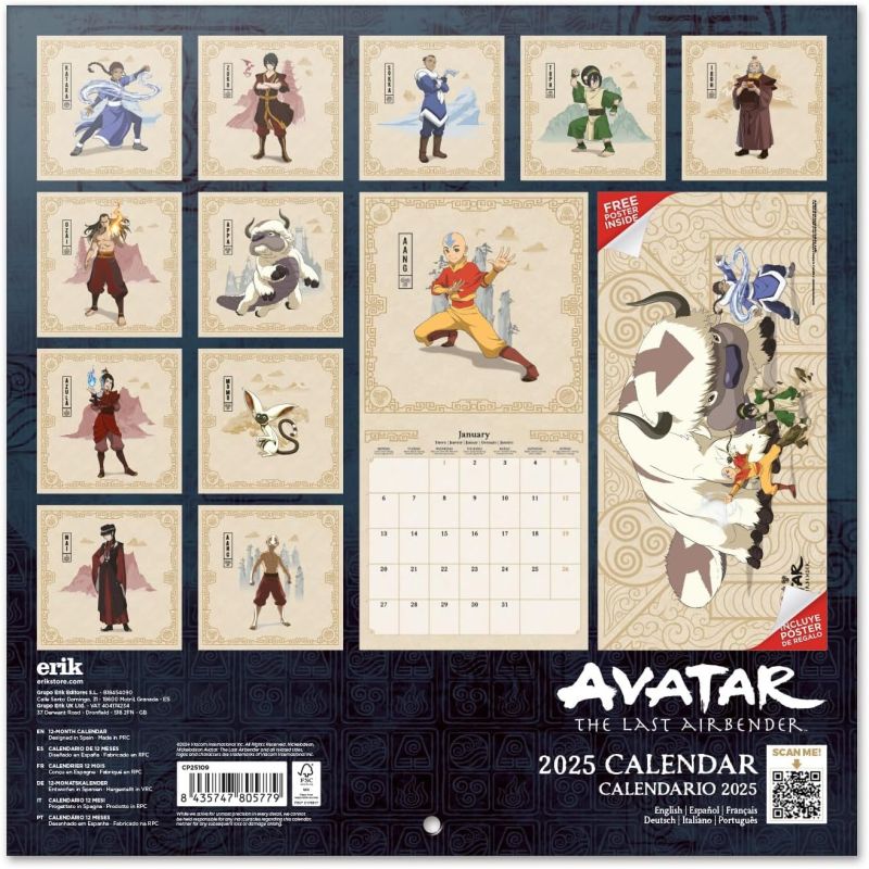 Avatar : The Last Airbender - Calendrier 2025