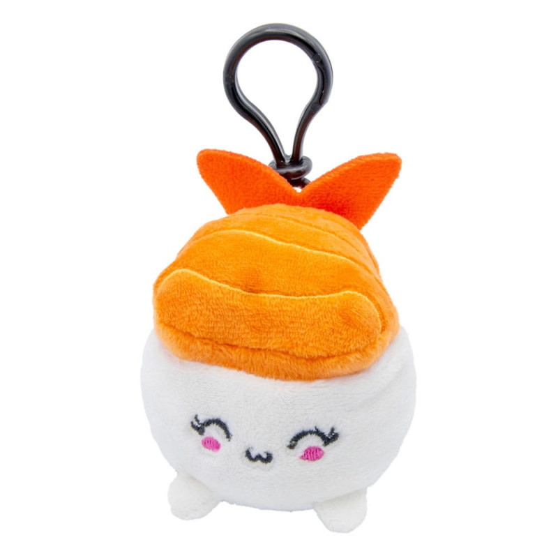 Porte-clé bag clip peluche Plushi Nigiri Sushi Crevette 7 cm