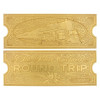 OCTOBRE 2024 : The Polar Express - Réplique Train Ticket 24k Gold Plated 2004 exemplaires