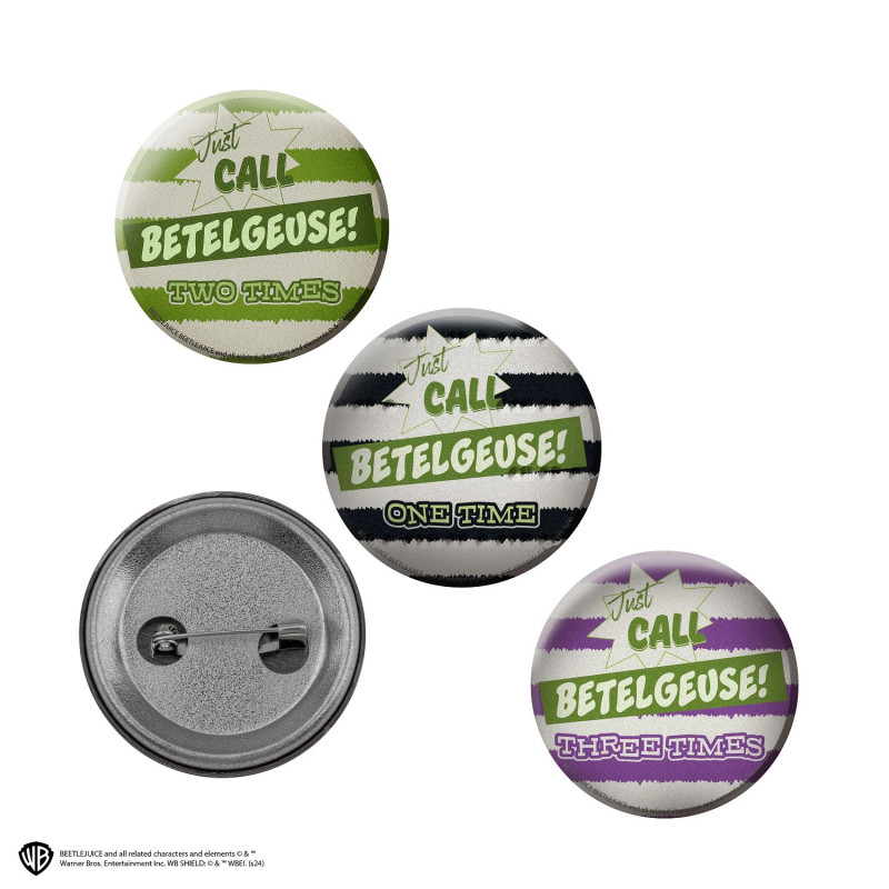 NOVEMBRE 2024 : Beetlejuice - Set de 6 badges lenticulaires