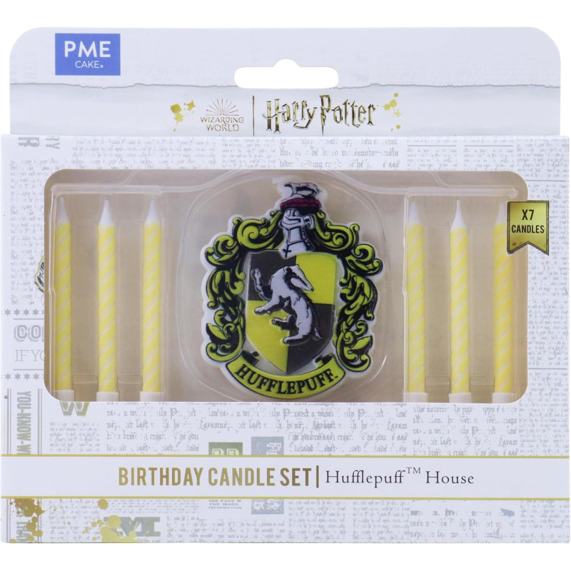 Harry Potter - Set de 7 bougies Anniversaire Hufflepuff