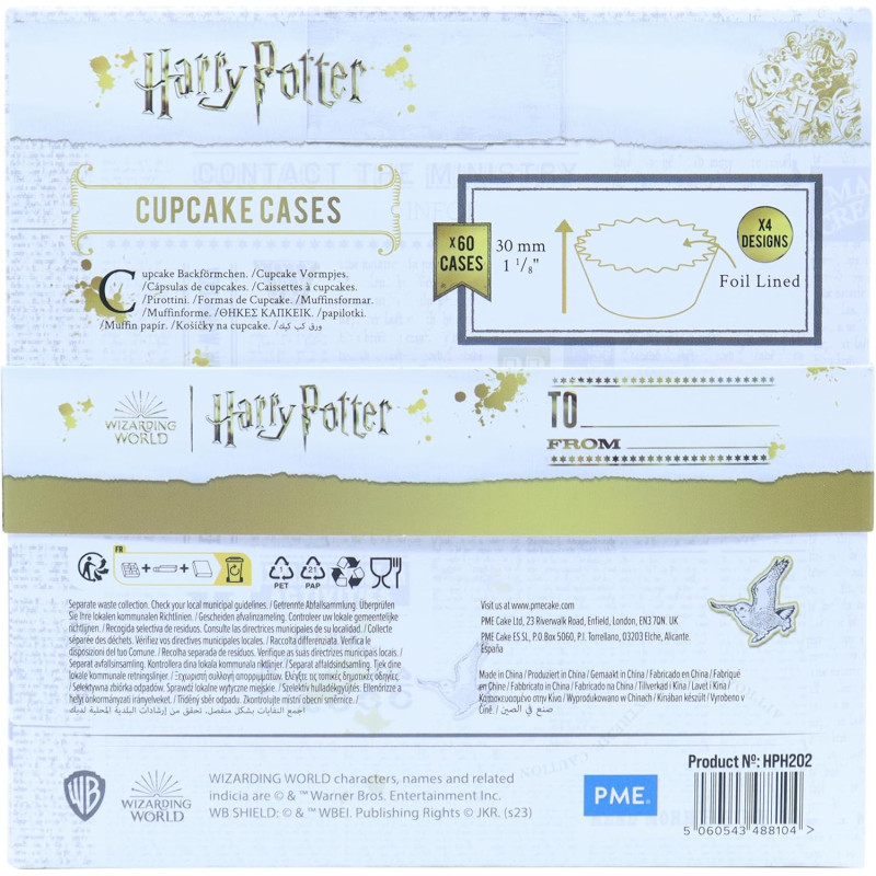 Harry Potter - Set de 60 caissettes à cupcakes 4 Maisons