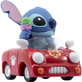 Disney - Zoom Hero Series : Mini figurine Stitch Sports Car (with ice cream) Red