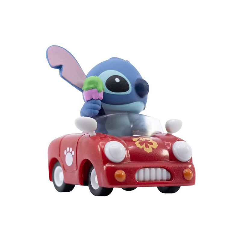 Disney - Zoom Hero Series : Mini figurine Stitch Sports Car (with ice cream) Red