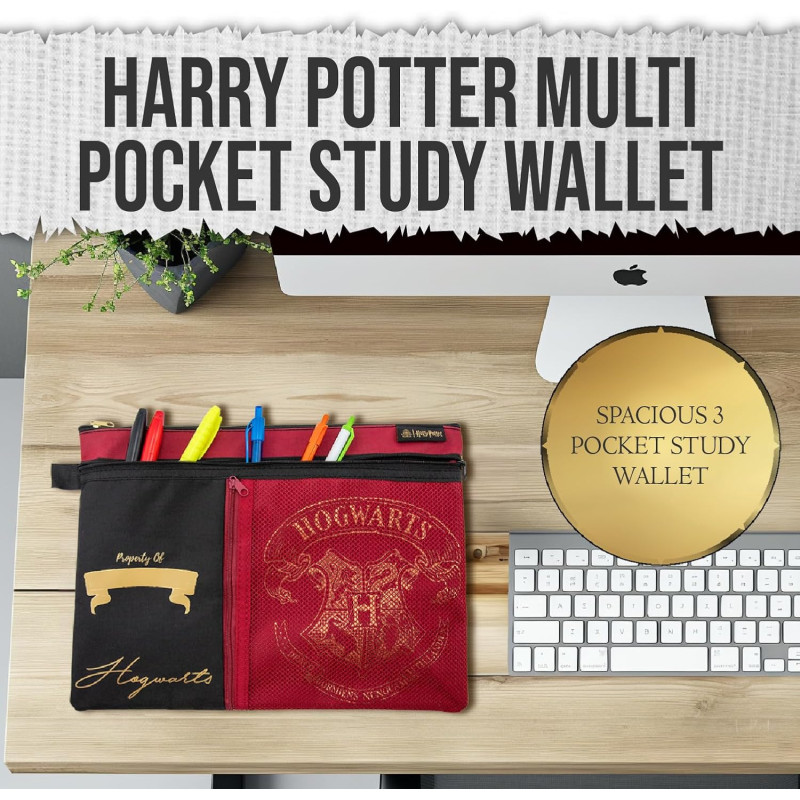 Harry Potter - Trousse étui de transport multi-poches pour bloc-notes et tablette 34 x 25 cm