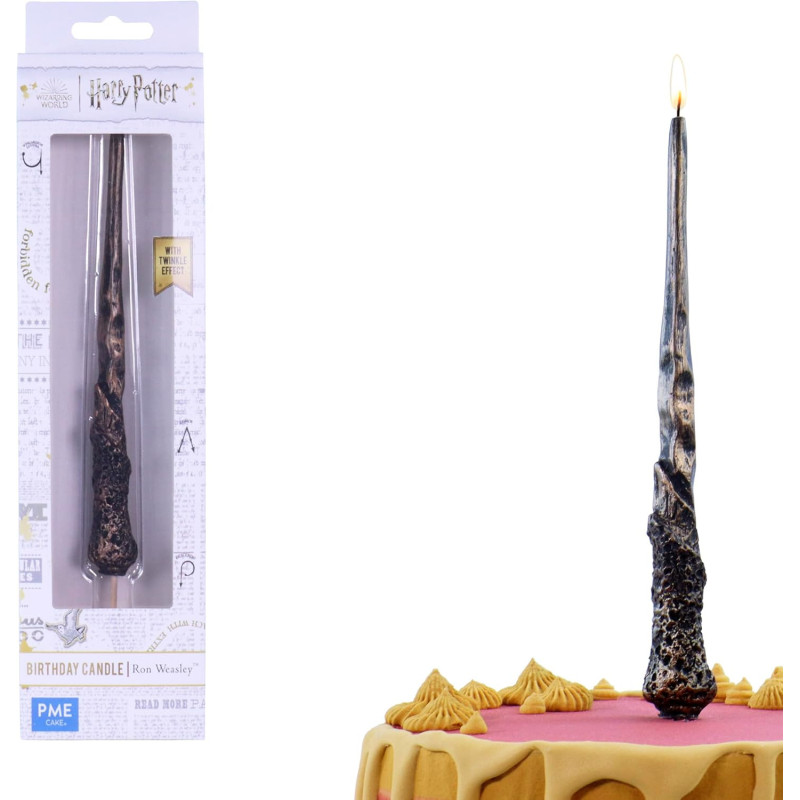 Harry Potter - Grande Bougie d'anniversaire baguette de Ron Weasley