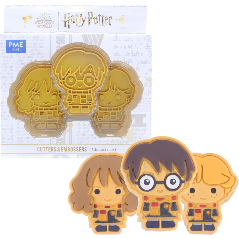 Harry Potter - Set 3 emporte-pièces et cookie cutters Ron, Hermione & Harry