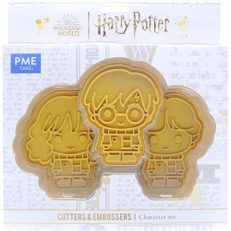 Harry Potter - Set 3 emporte-pièces et cookie cutters Ron, Hermione & Harry