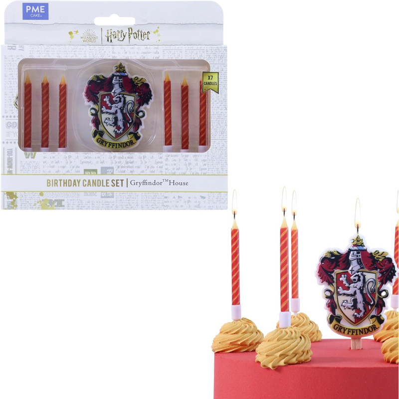 Harry Potter - Set de 7 bougies Anniversaire Gryffindor