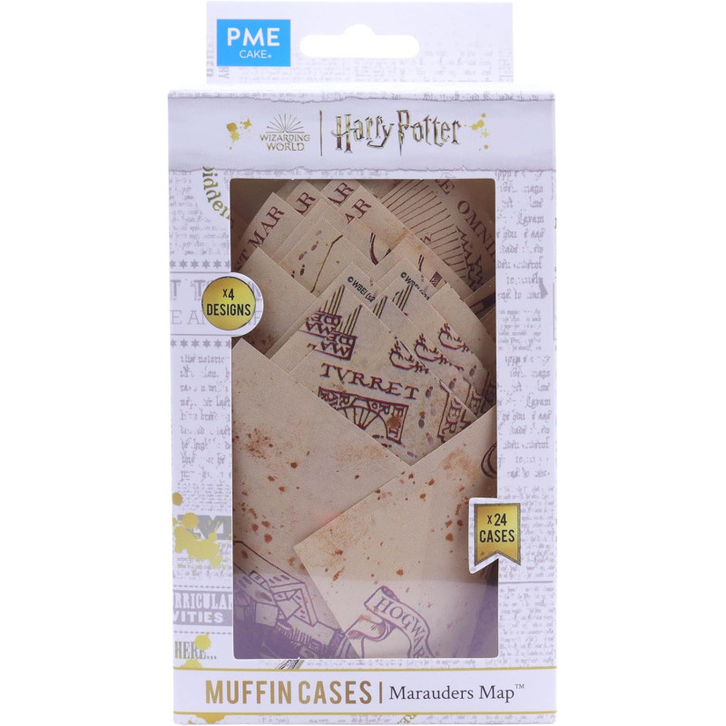 Harry Potter - Set de 24 caissettes à muffins Marauder's Map