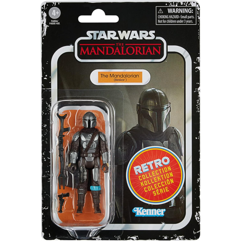 Star Wars : The Mandalorian - Retro Collection - Figurine Mandalorian Beskar (10 cm)