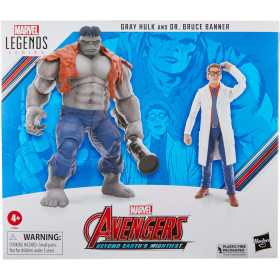 Marvel Legends - Figurines Avengers: Beyond Earth's Mightiest Gray Hulk & Dr. Bruce Banner