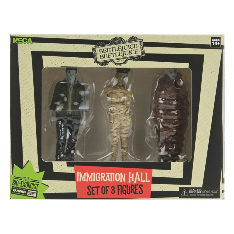 Beetlejuice 2 - Pack 3 figurines Immigration Hall 1 (10 cm)