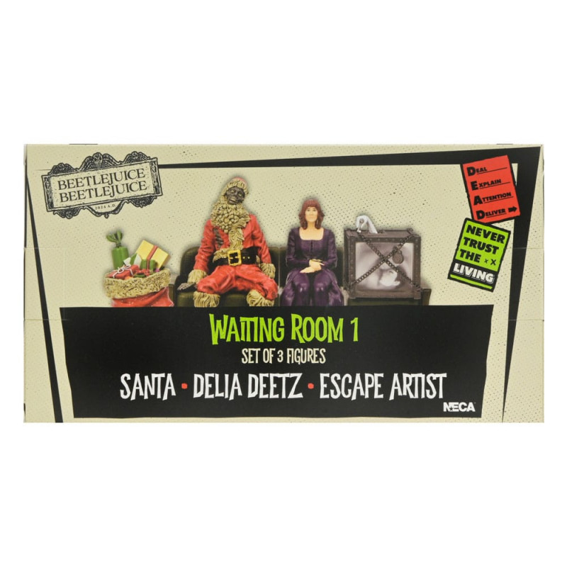 AVRIL 2025 : Beetlejuice 2 - Pack 3 figurines Waiting Room 1 (10 cm)