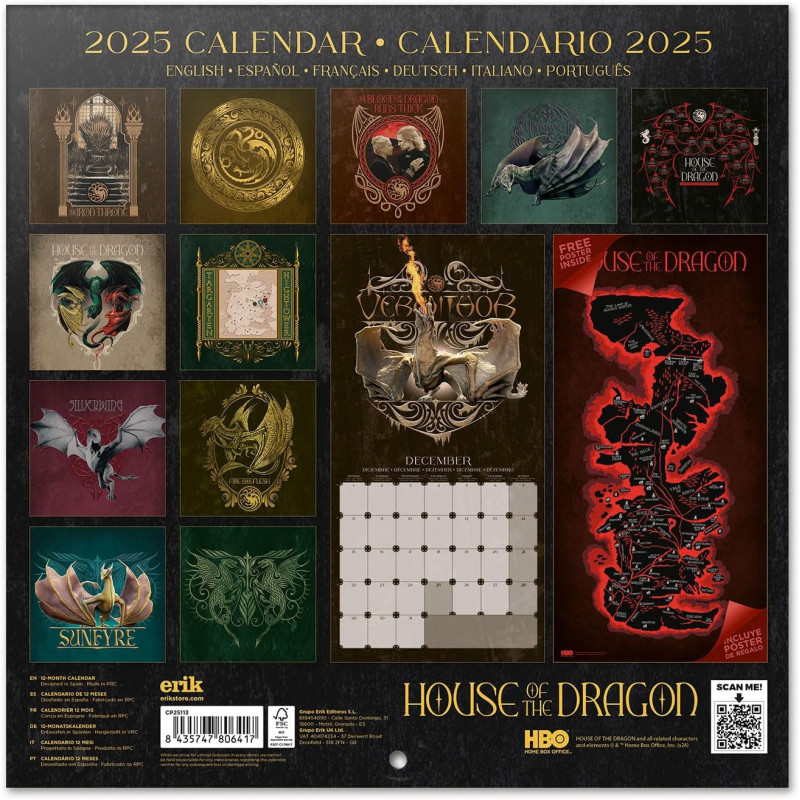 Game of Thrones : House of the Dragon - Calendrier 2025