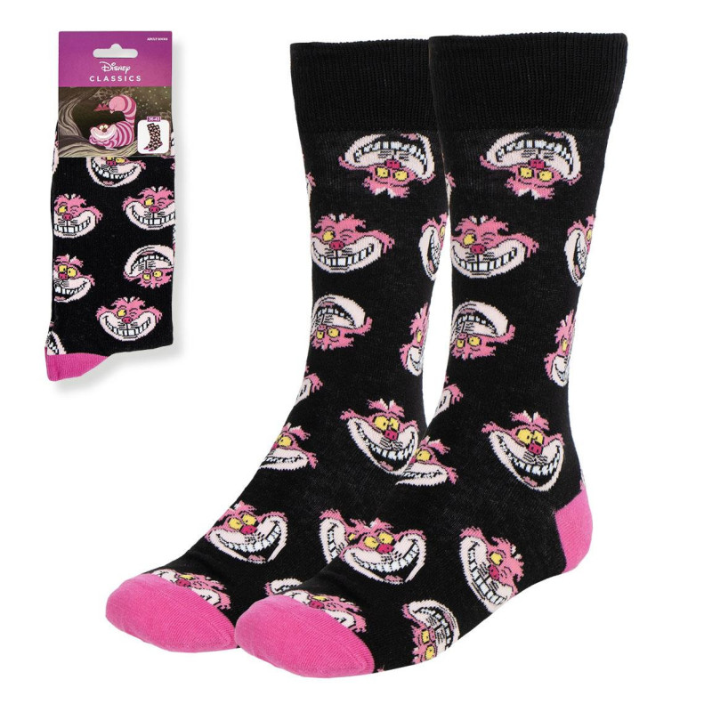 Disney : Alice au Pays des Merveilles - Chaussettes Cheshire Cat 36/43 (noires)