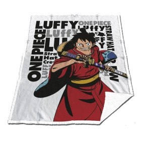 One Piece - Couverture plaid sherpa Luffy Wano 130 x 170 cm