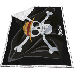 One Piece - Couverture plaid sherpa Luffy Skull Jolly Roger 130 x 170 cm