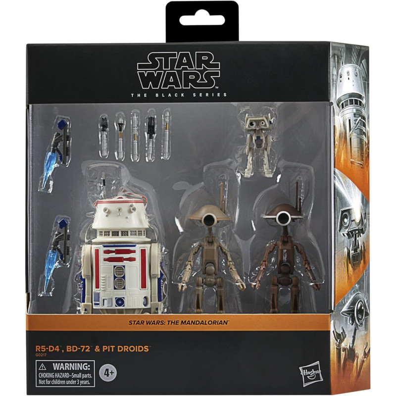 Star Wars : The Mandalorian - Black Series - Pack 4 figurines R5-D4, BD-72 & Pit Droids