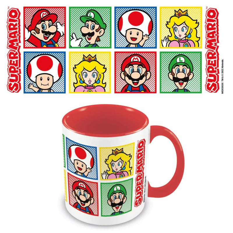 Super Mario - Mug Peach, Toad, Mario & Luigi