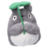 Mon voisin Totoro - Coussin peluche Nakayoshi Totoro Gris avec feuille 21 cm