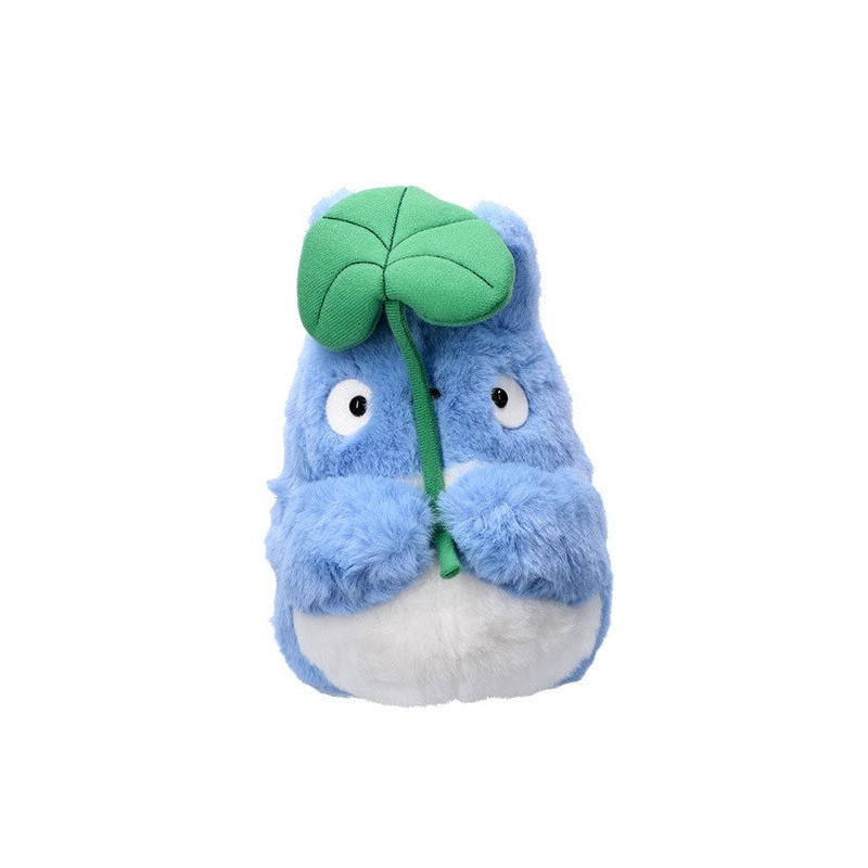 Mon voisin Totoro - Coussin peluche Nakayoshi Totoro Bleu avec feuille 18 cm