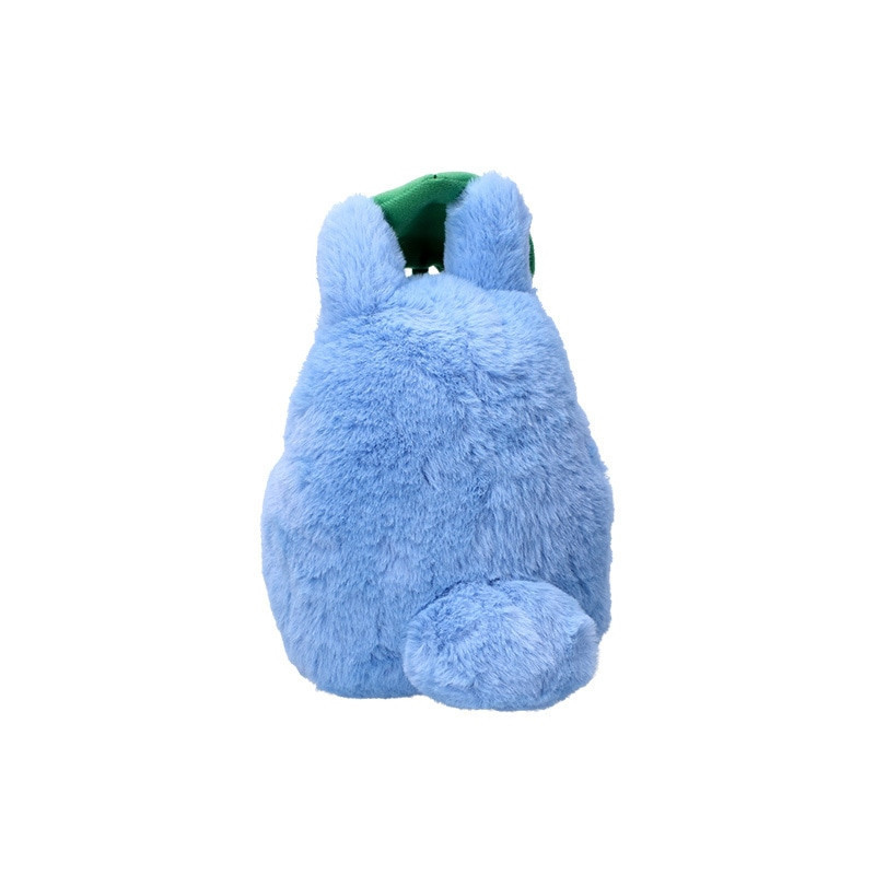 Mon voisin Totoro - Coussin peluche Nakayoshi Totoro Bleu avec feuille 18 cm