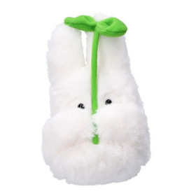 Mon voisin Totoro - Coussin peluche Nakayoshi Totoro Blanc avec feuille 16 cm