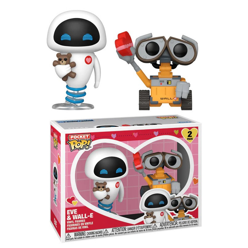 Disney / Pixar - Pop! Pocket Valentines - 2-Pack Wall-E & Eve