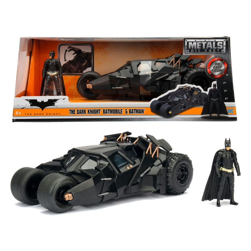 DC Comics - 1/24 2008 The Dark Knight : Batman Batmobile avec figurine