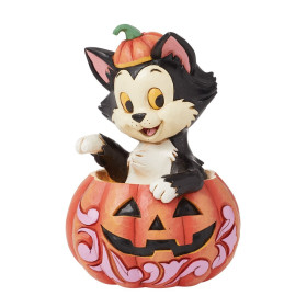 Disney : Pinocchio - Mini statue Figaro in Jack-O-Lantern