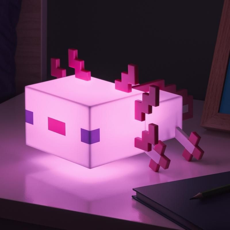 Minecraft - Lampe veilleuse Axolotl 21 cm de long