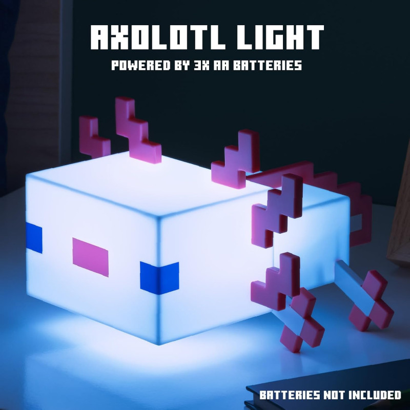 Minecraft - Lampe veilleuse Axolotl 21 cm de long