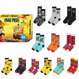 One Piece - Calendrier de l'avent 12 jours / 12 paires de chaussettes 41/46