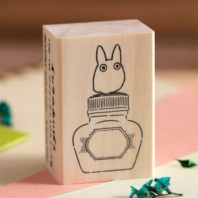 Mon Voisin Totoro - Tampon en bois Totoro & Bouteille d'encre