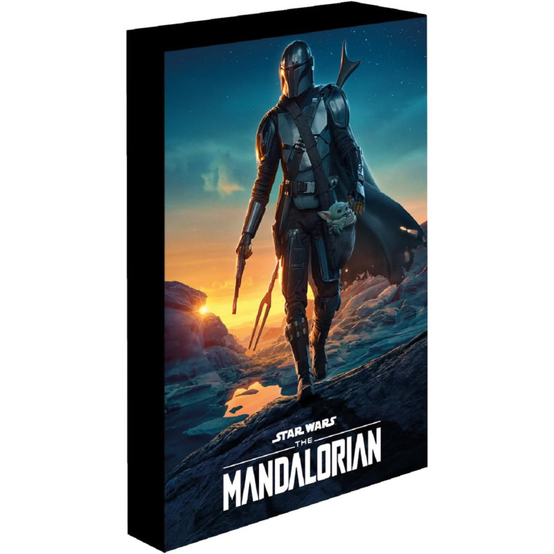 Star Wars : The Mandalorian - poster toile lumineuse Nightfall