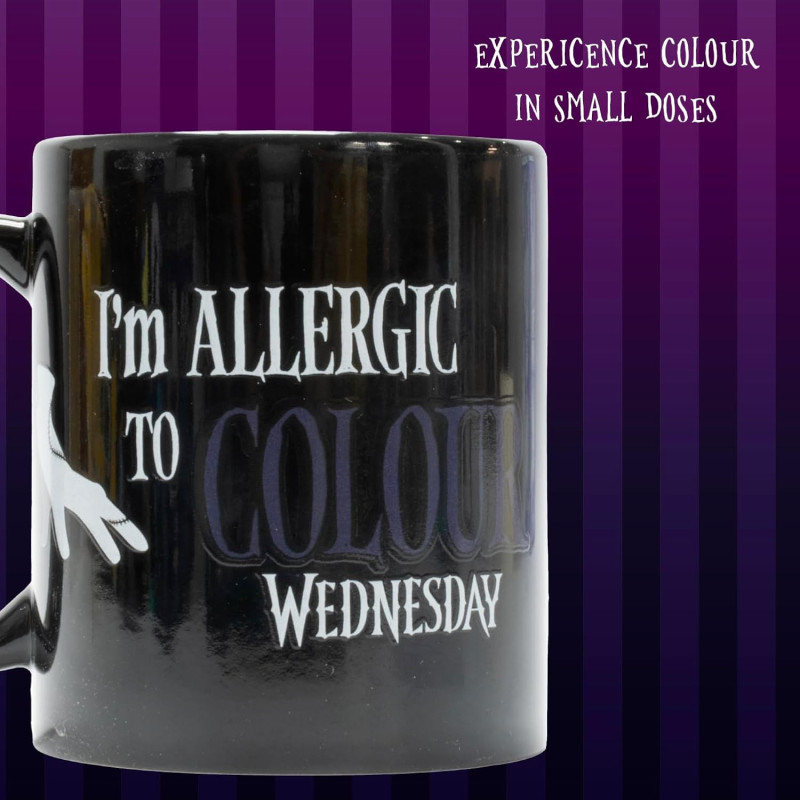 Wednesday - Mug thermo-réactif Allergic To Colour