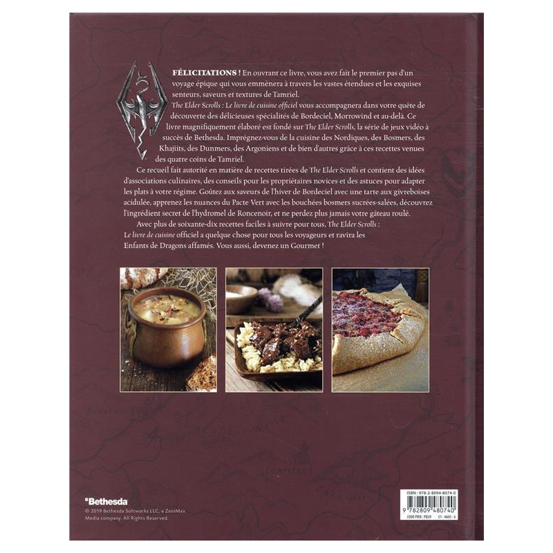 The Elder Scrolls - Le livre de cuisine officiel - Recettes de Bordeciel, Morrowind, et de tout Tamriel