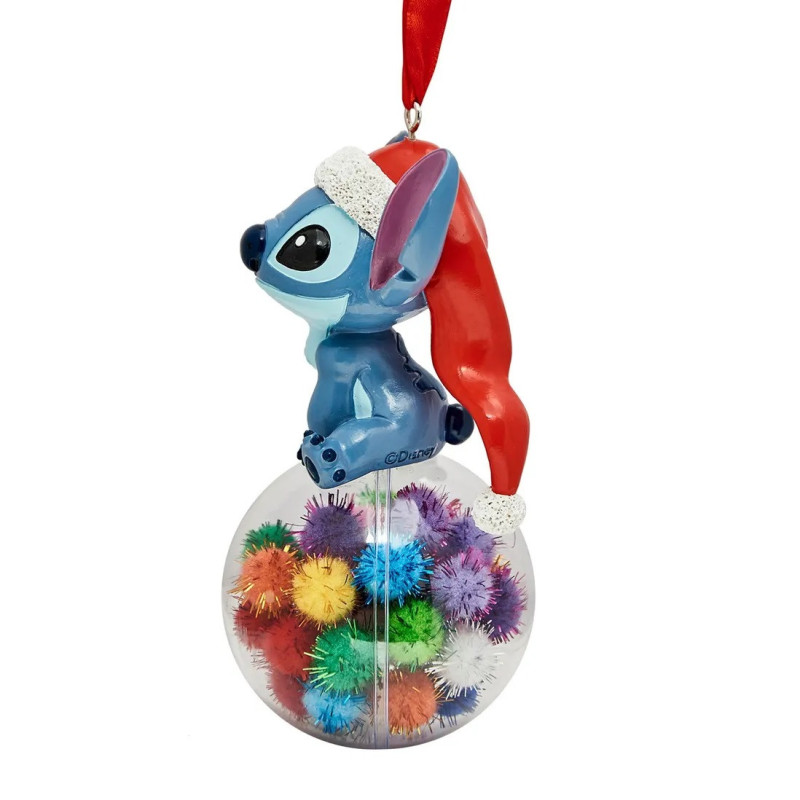 Disney - Ornement de sapin Santa Stitch sur boule