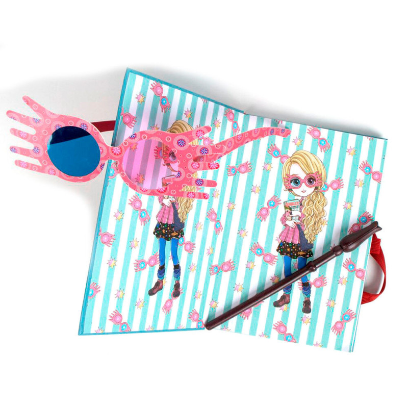 Harry Potter - Carnet Luna Lovegood avec Lorgnospectres et stylo baguette