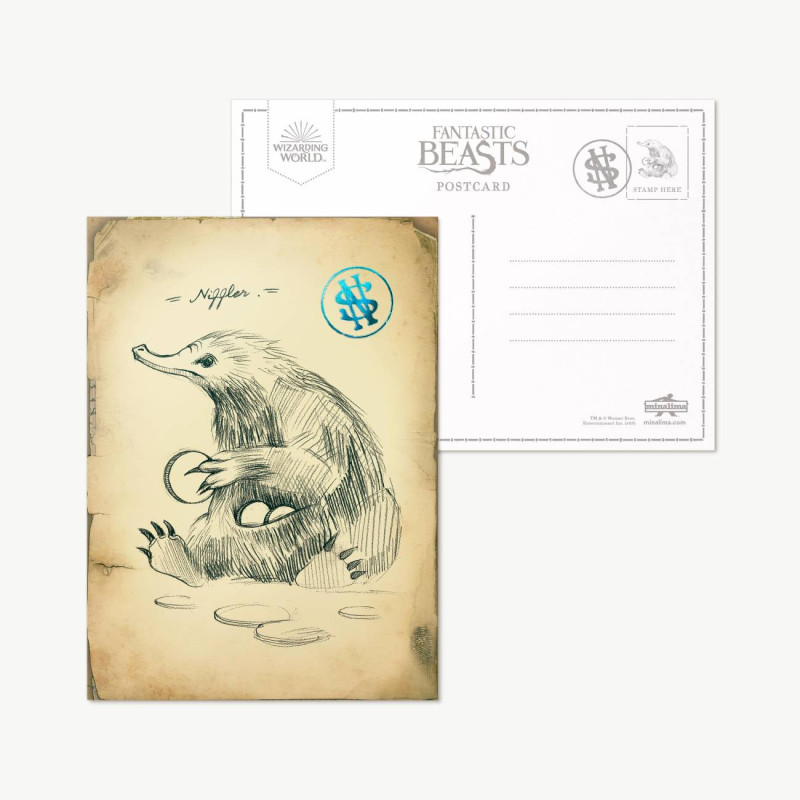 Fantastic Beasts - Carte postale Mystery Newt Scamander's Field Journal 1 EXEMPLAIRE ALEATOIRE