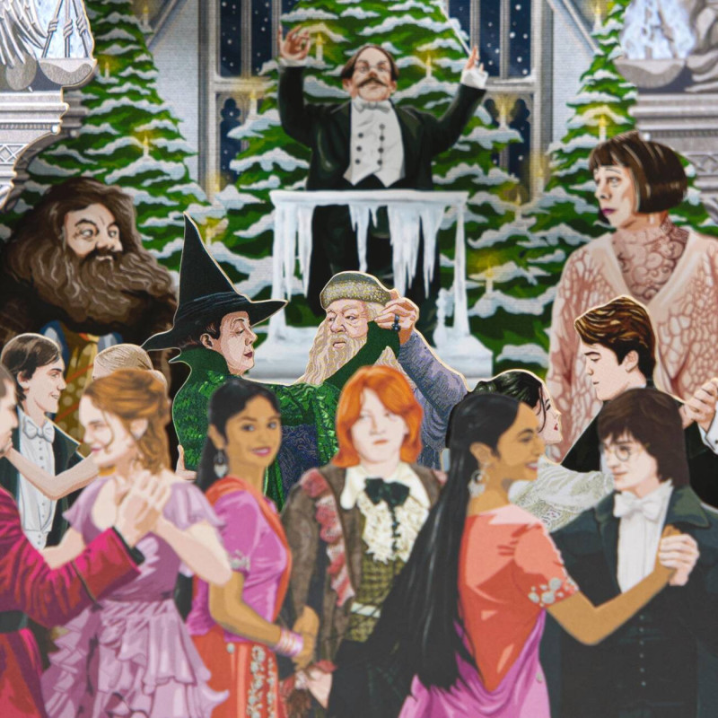 Harry Potter - Carte postale 3D Yule Ball Champions Waltz