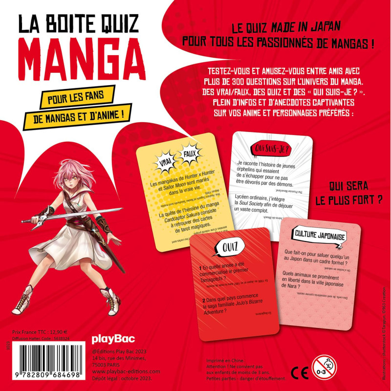 La boîte quiz Manga - nouvelle édition: Pour les fans de mangas et d'anime !