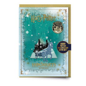 Harry Potter - Carte de voeux avec pins Hogwarts in the Snow