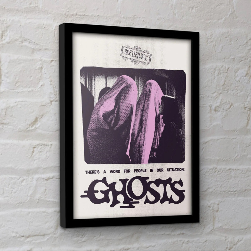 Beetlejuice - poster encadré Ghosts (30 x 40 cm)