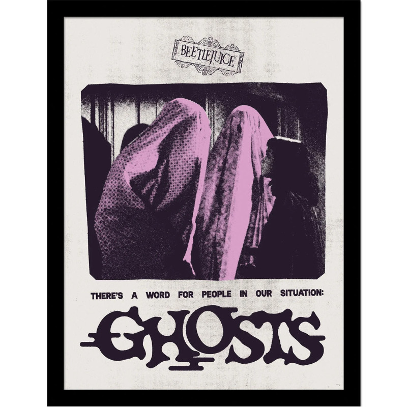 Beetlejuice - poster encadré Ghosts (30 x 40 cm)