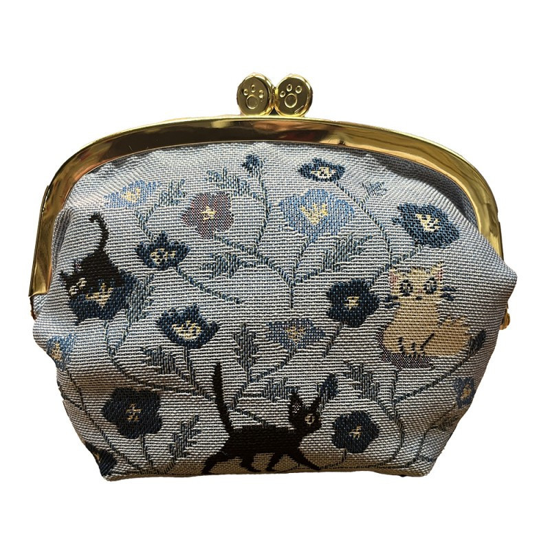 Kiki la Petite Sorcière - Porte-monnaie Fleurs Bleues